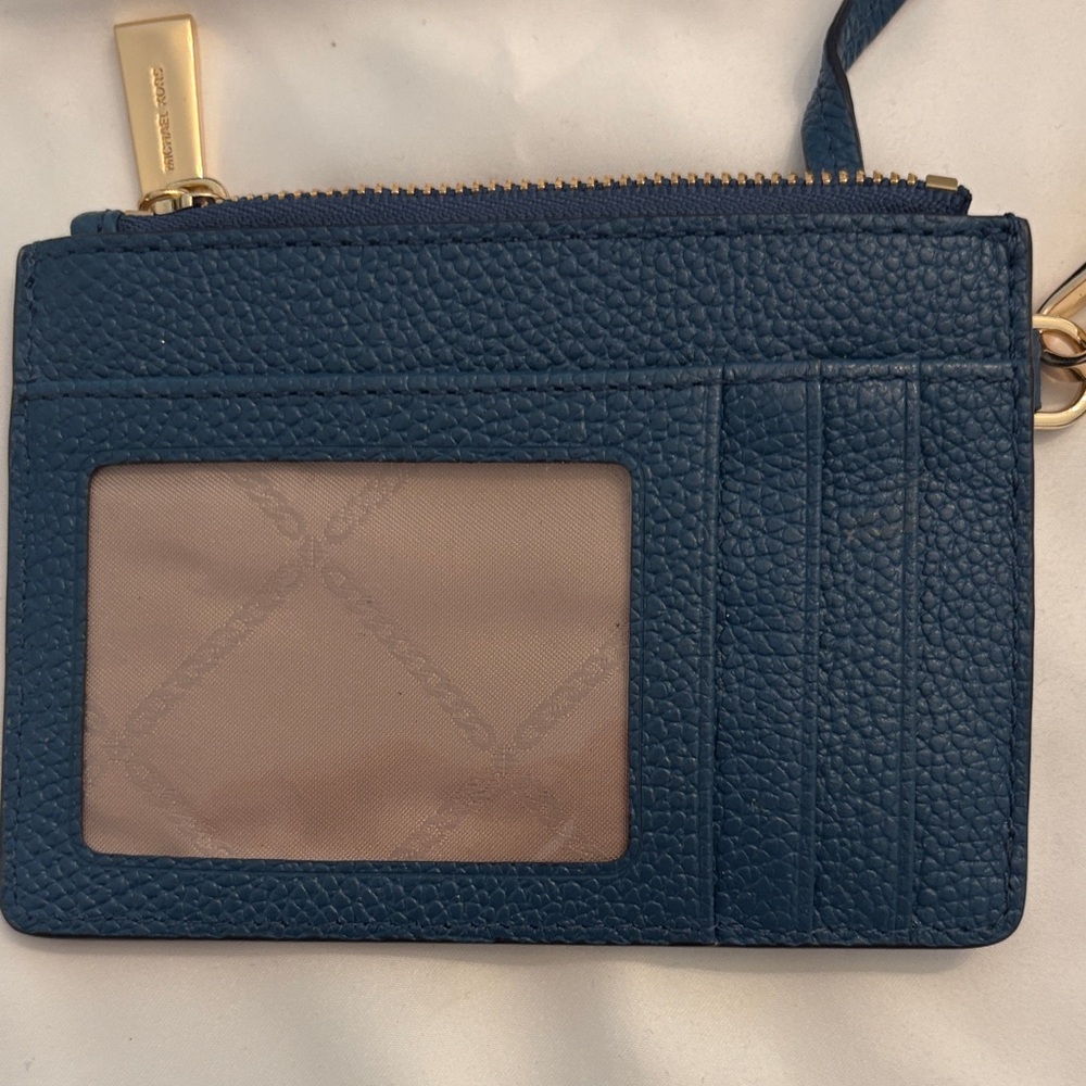 Michael Kors Blue Wristlet with Gold Accents - Picture 5 of 7